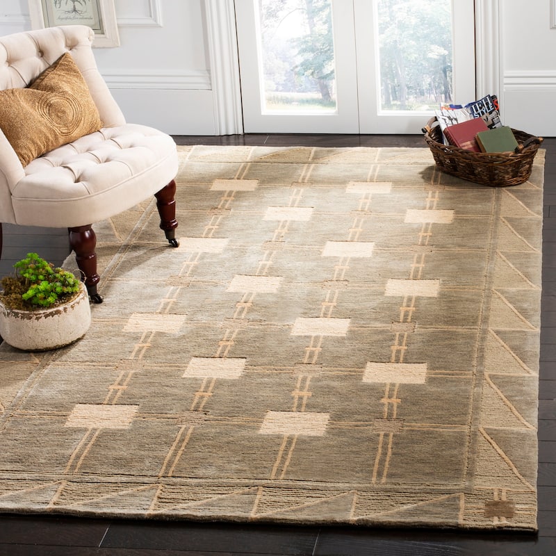 SAFAVIEH Couture Hand-knotted Tibetan Pomme Modern Wool Rug
