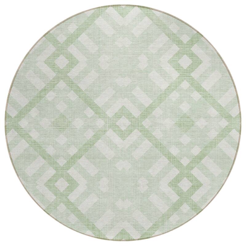 HomeRoots Geometric Transitional Rectangle Outdoor Rug