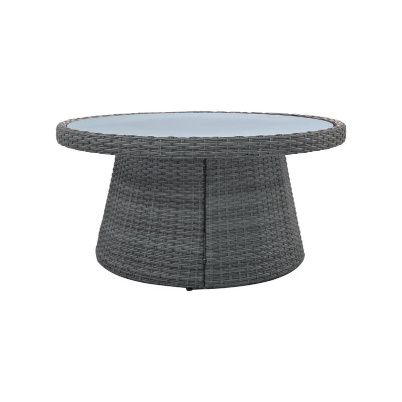 10-Piece Outdoor Sectional Half Round Patio Rattan Sofa Set