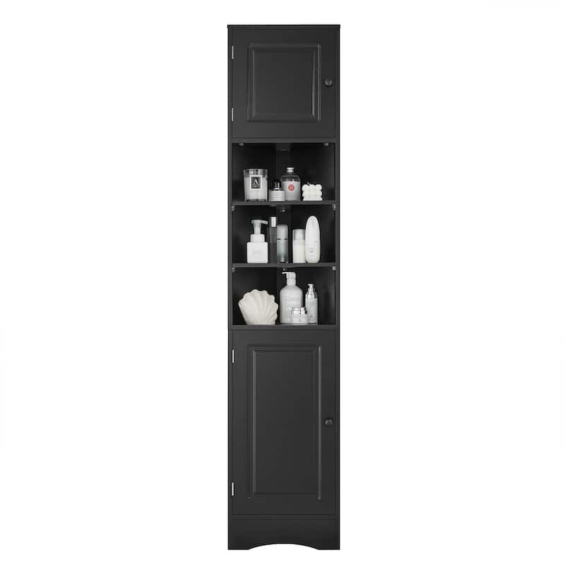 Corner Cabinet for Bathroom - Bathroom Storage Cabinet with Adjustable Shelves