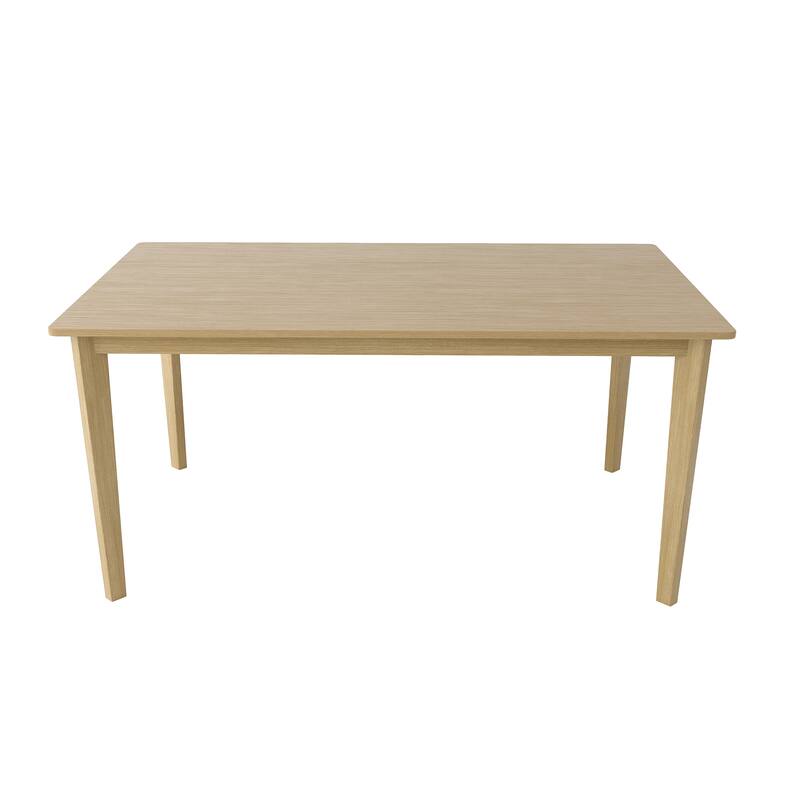 5 pieces dining room table and chair set, including 1 rectangle table + 4 back chairs Practical household dining table set