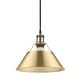 preview thumbnail 2 of 0, Yep by Golden Lighting Orwell 1-light 10in Pendant in Aged Brass and Brushed Champagne Brass shade - Gold