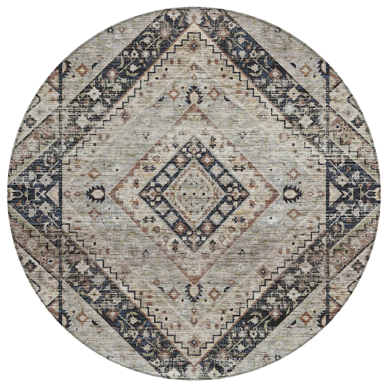 Machine Washable Indoor/Outdoor Traditional Ali Chantille Rug