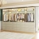 preview thumbnail 19 of 76, Kyrvo Freestanding Closet System with 3 Wooden Drawers ＆ Hanging Rod ＆ Storage Shelf, Modular Walk-in Closet Organizer Wardrobe