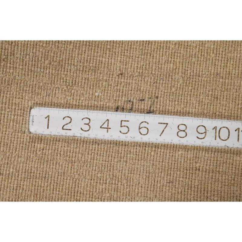 Modern Gabbeh Oriental Rug Hand-Knotted Solid Wool Carpet - 3'5"x 4'11"