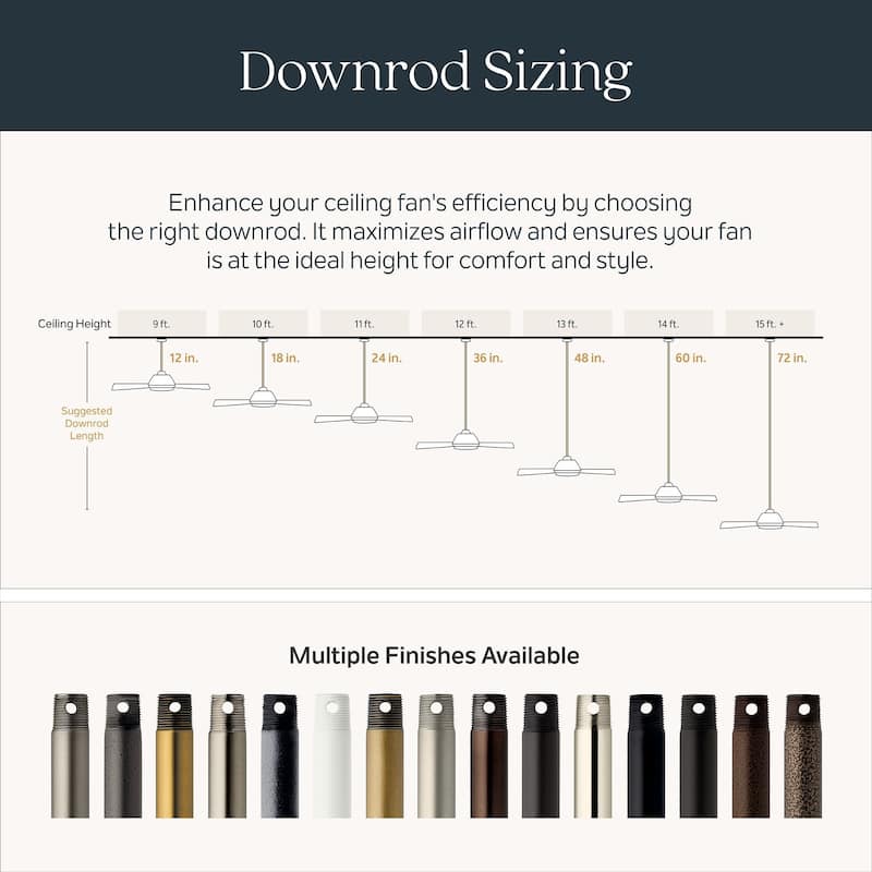72 inch Ceiling Fan Downrod in Champagne Bronze