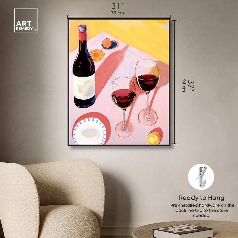 Summer Wine table Canvas by Art Remedy
