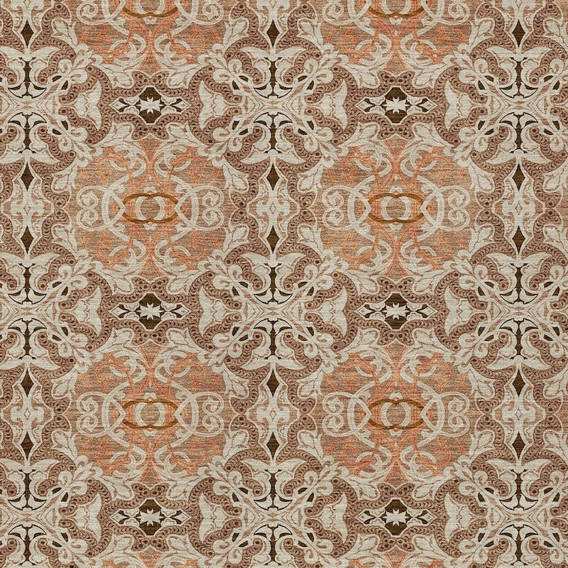 HomeRoots Medallion Transitional Rectangle Outdoor Rug