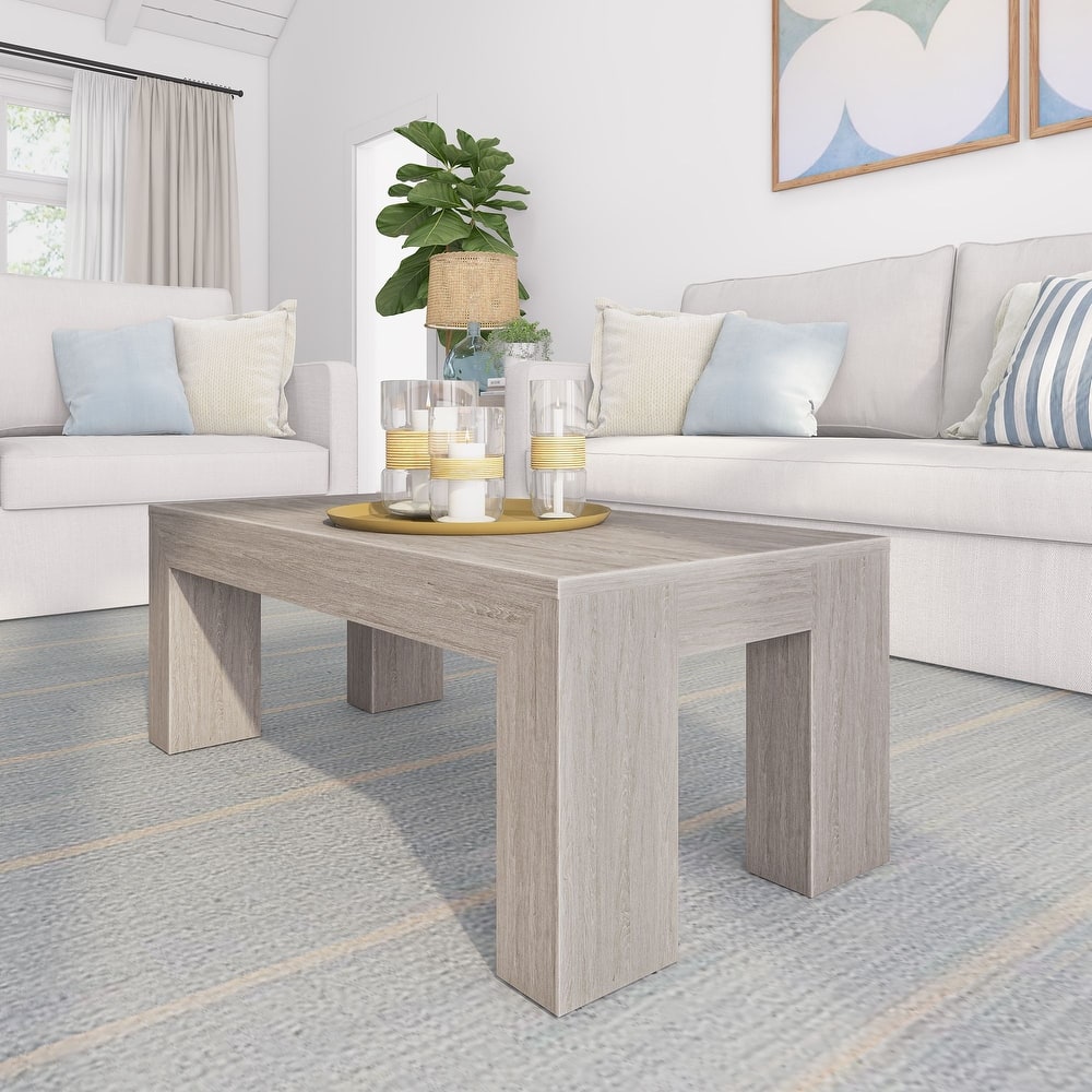 Plank and Beam Modern Rectangular Coffee Table - 40" x 20"