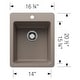 preview thumbnail 4 of 14, Blanco 443237 Liven 16-3/4" Drop-In/Undermount Single Basin SILGRANIT