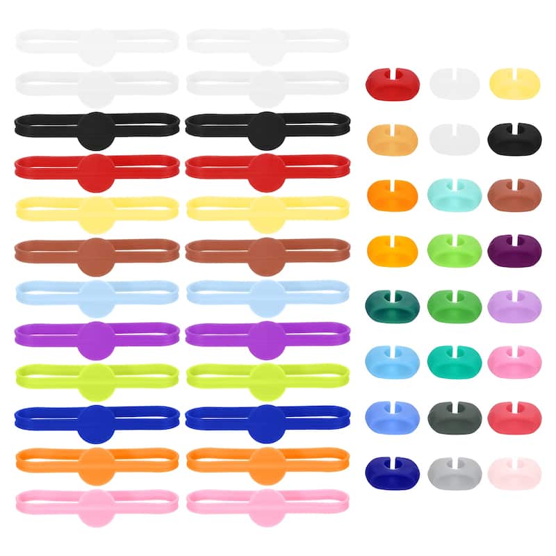 48Pcs Wine Glass Markers Silicone Drink Marker Wine Glass Charm Markers - Red - 9 CM