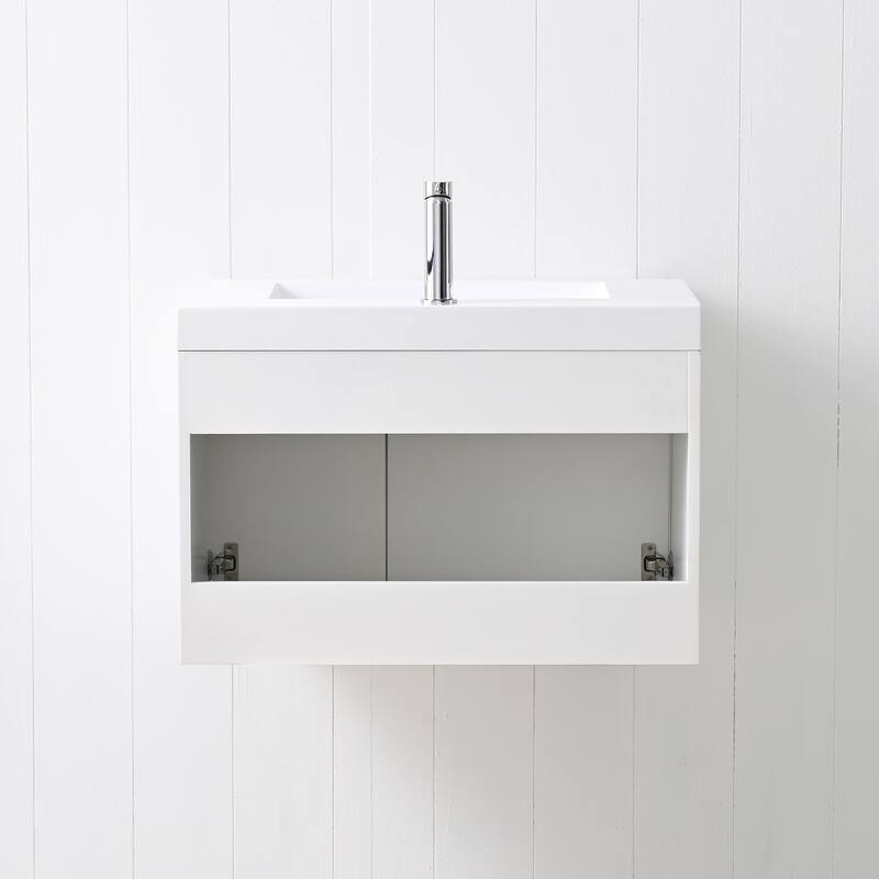 Floating Bathroom Vanity with Sink, Wood Bathroom Vanity Cabinet