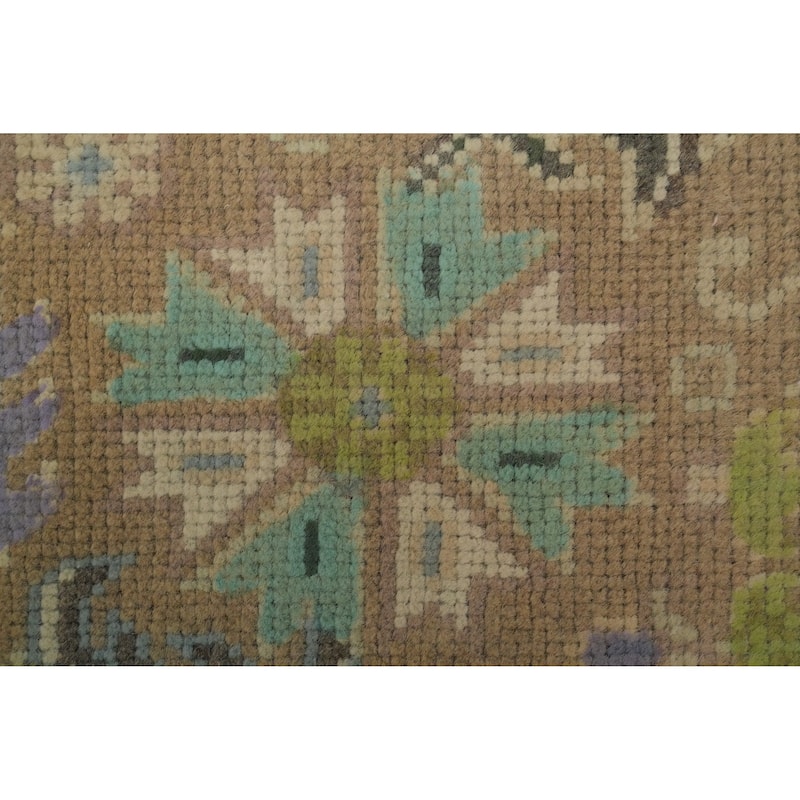 Hand Knotted Oriental 100% Wool Carpet Traditional Floral Yellow & Gold Tabriz Area Rug - 9' 6'' X 6' 7''