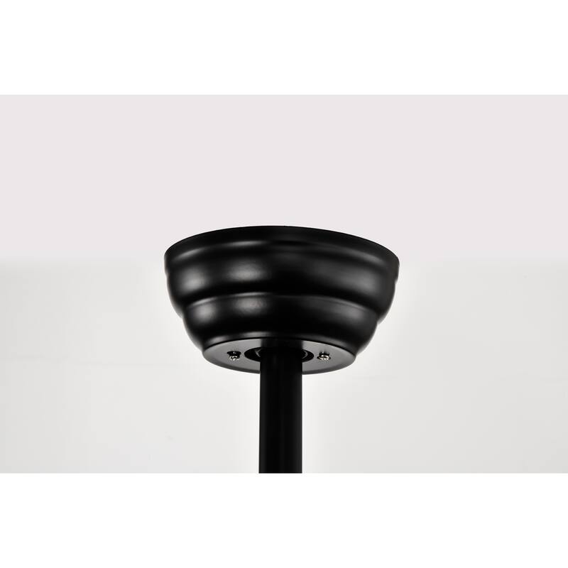 Alistair Matte Black Lighted Ceiling Fan Wooden 5-Blade with Remote