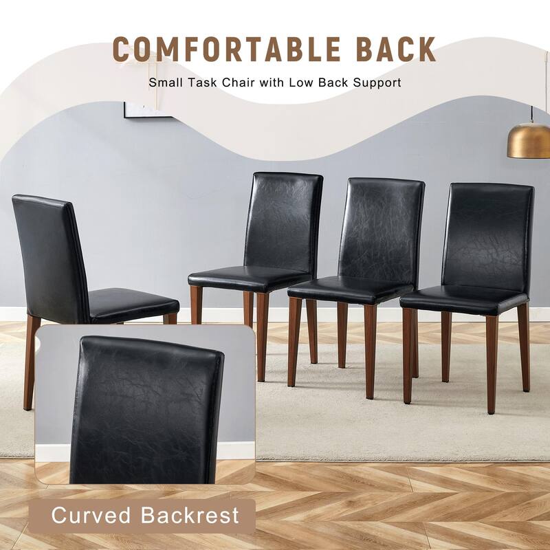 Table and chair set, diameter modern spliced color circular dining table - double-layer storage,Paired With 6 PU dining chairs