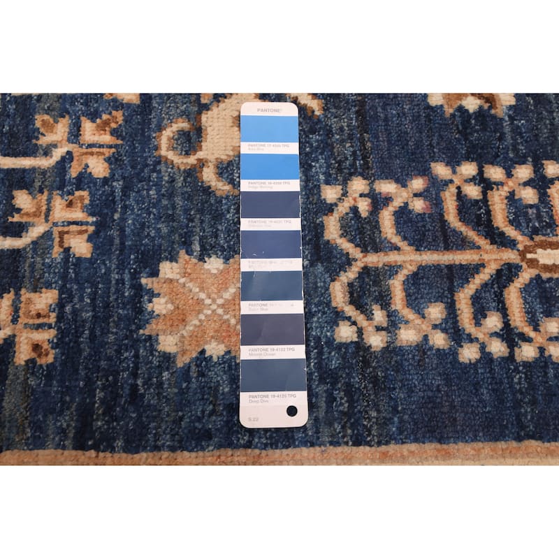 ECARPETGALLERY Hand-knotted Peshawar Oushak Navy Wool Rug - 5'0 x 16'6