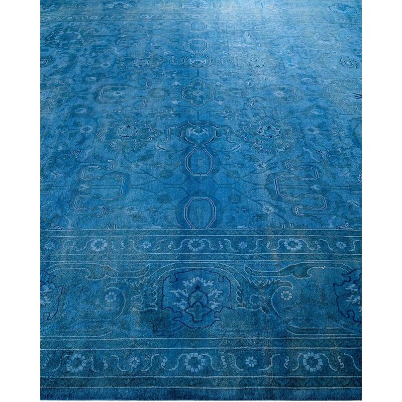Vibrance, One-of-a-Kind Hand-Knotted Area Rug - Gray, 9' 0" x 11' 8" - 9' 0" x 11' 8"