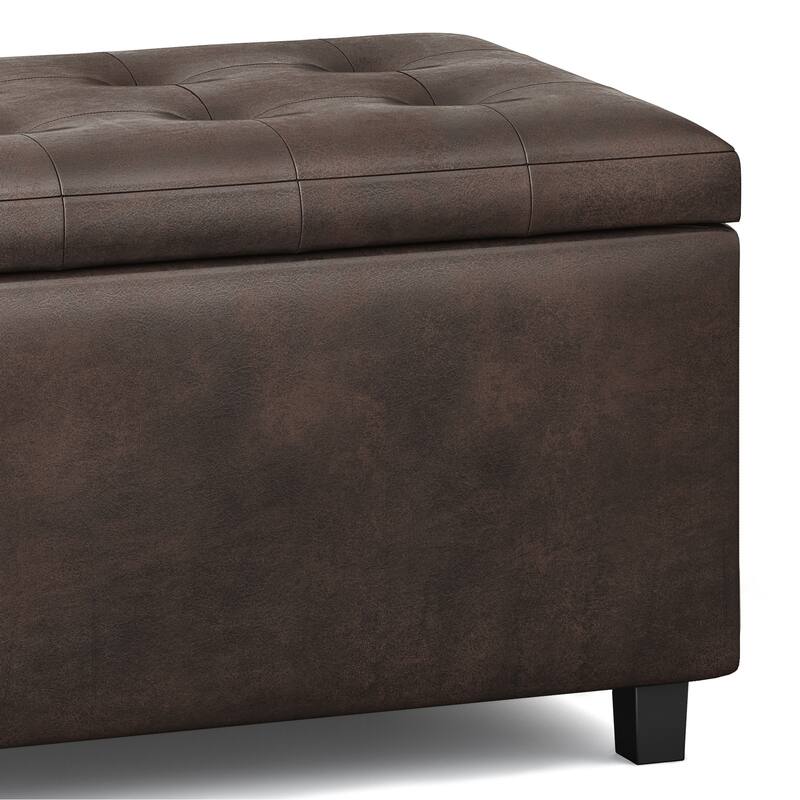 WYNDENHALL Essex 34-in. Wide Rectangular Storage Ottoman