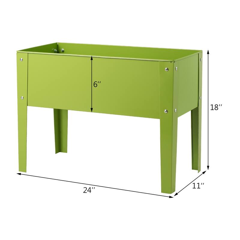 Costway 24" x11" Outdoor Elevated Garden Plant Stand Raised Tall