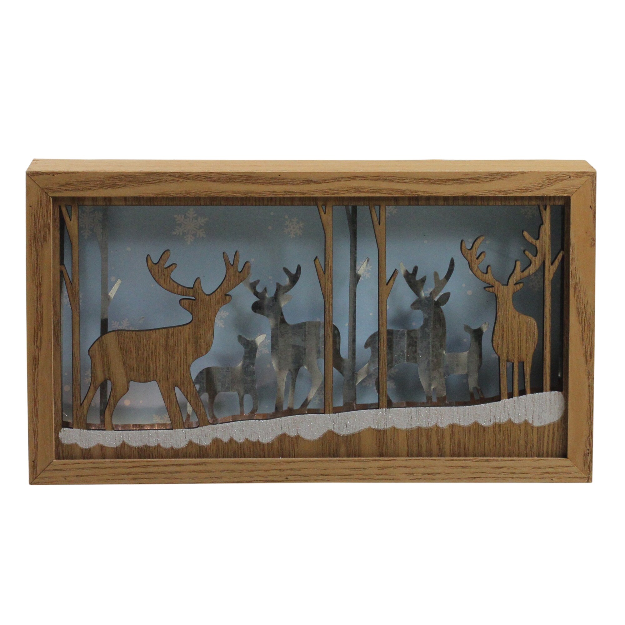 Shop 10 5 Lighted Wooden Reindeer Shadow Box Christmas Decoration