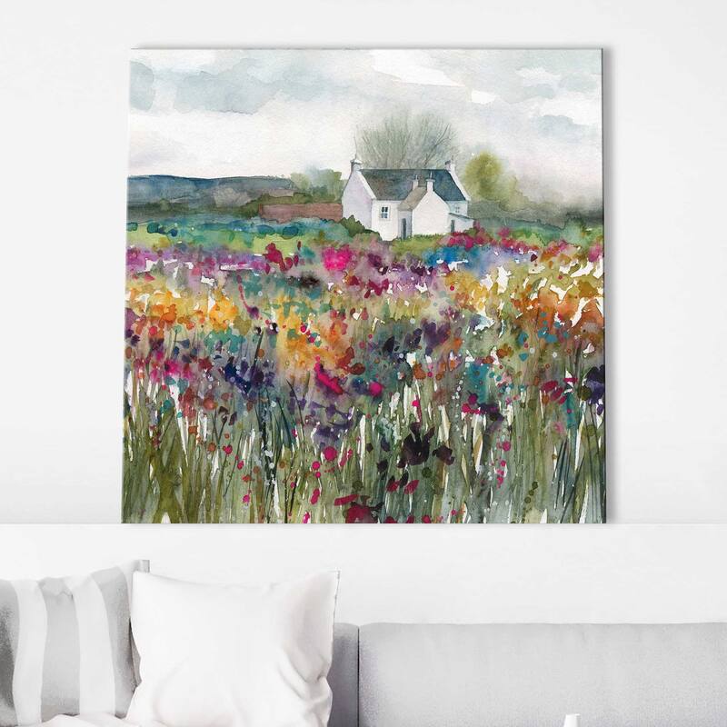 "Wildflower Cottage" by Carol Robinson Print on Canvas