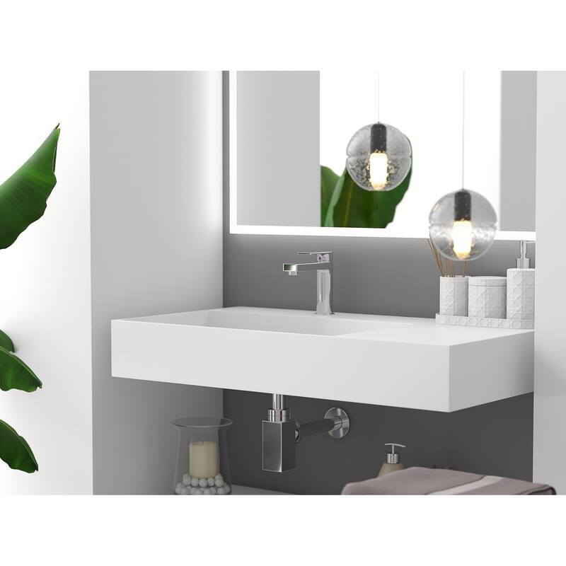Juniper Stone Solid Surface Wall-mounted Vessel Sink