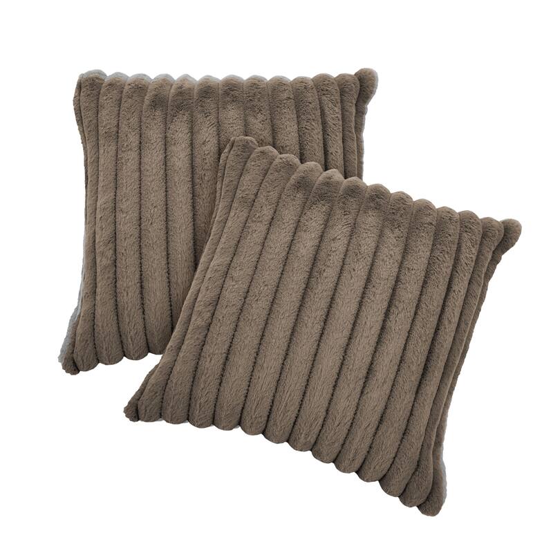 Cotton Flannel Sectional Sofa w/ Adjustable Headrests & Pillows