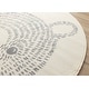preview thumbnail 4 of 11, Round Kids Cream Grey Teddy Bear Area Rug, 5'3" x 5'3" - 5'3" x 5'3"