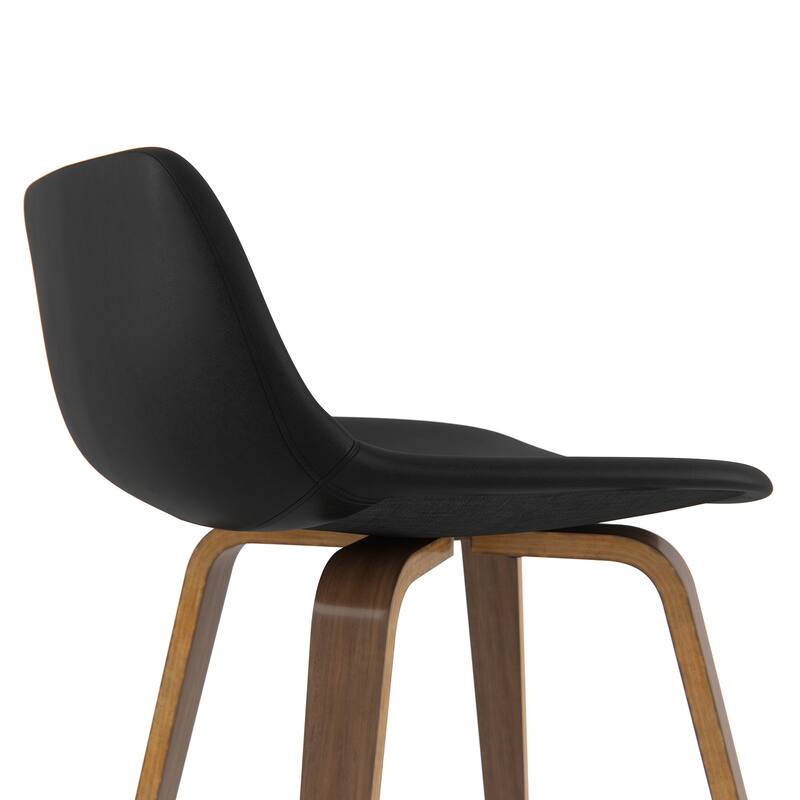 WYNDENHALL Cacey Mid Century Modern Bentwood Counter Height Stool (Set of 2) - 20.7'' x 21.1'' x 36.6