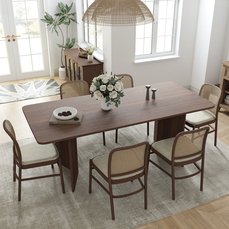 Solid Wood Square Dining Table for 6-8 People Nordic style