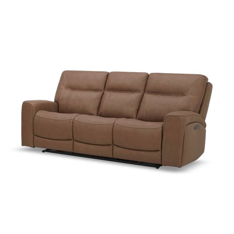 Liberty Furniture Bennett Power Reclining Sofa Butternut Brown Leather - Width 89 x Depth 39 x Height 41