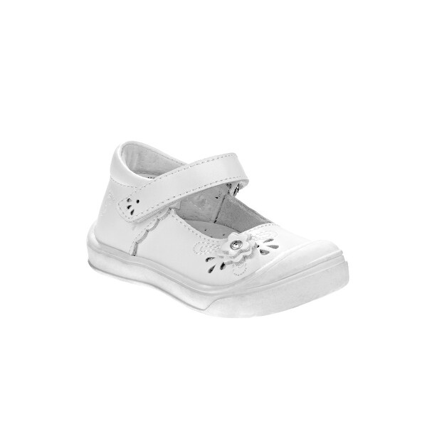 baby girl white t bar shoes