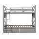 preview thumbnail 10 of 57, Twin over Twin Classic Wooden Bunk Bed with Two Drawers,Space-Efficient Multifunctional Bunk Bed With Storage