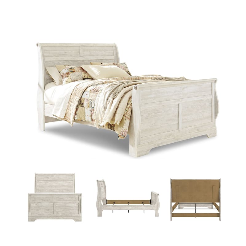 Signature Design by Ashley Willowton White Queen Sleigh Bed