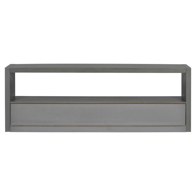 Modern TV Stand, Stylish Sideboard Decorative Table with 3 Drawers, for Living Rooms Bedroom or Hallway, Grey
