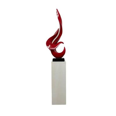 Finesse Decor Flame Sculpture with white Stand