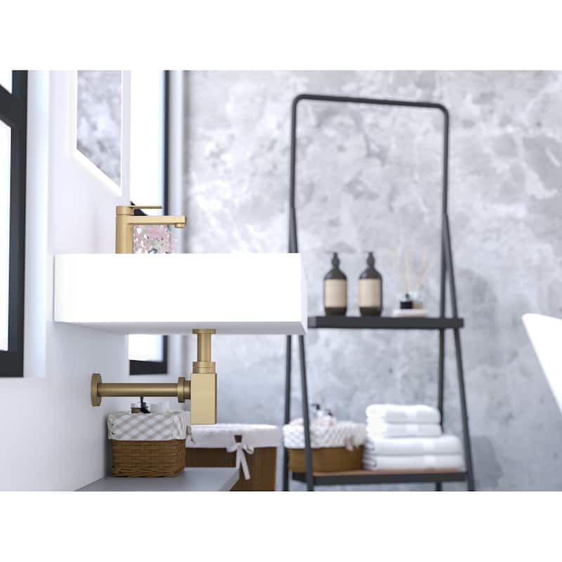 1.5" Square Bottle Adjustable Decorative P-Trap