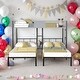 preview thumbnail 1 of 18, Modern 3 IN 1 Twin Size Triple Bunk Bed with Vent Board and Sturdy Metal Frame and Wood Slats