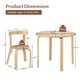 preview thumbnail 4 of 28, Gymax 5-Piece Kids Wooden Curved Back Activity Table & Chair Set w/Toy