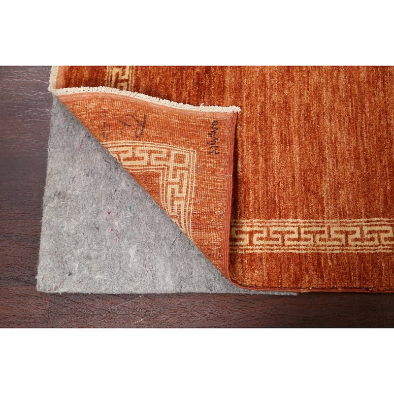 Orange Gabbeh Kashkoli Runner Rug Wool Hand-knotted Oriental Carpet - 2'7" x 9'3"