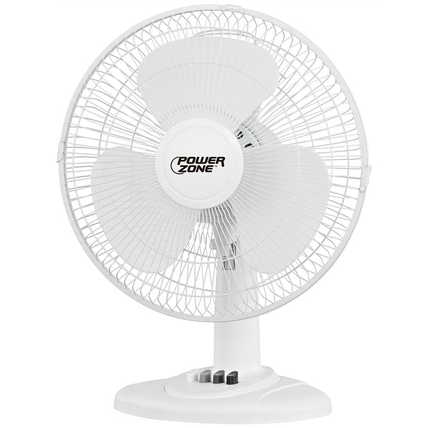 Shop Power Zone Ft 40 3 Speed Desk Fan White 16 Ships To