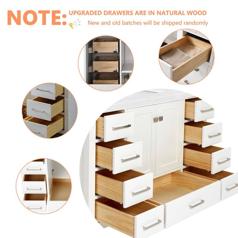 PROOX 60 in. W x 22in.D Freestanding Bath Vanity Engineered Top Single Rectangular Sink