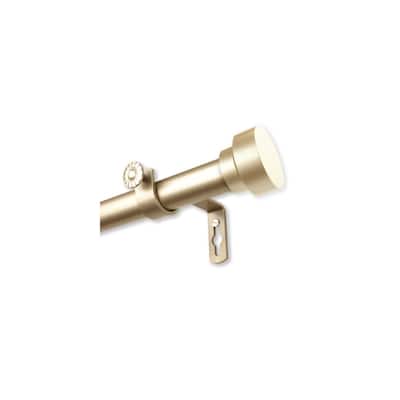 Adjustable Curtain Rod 1 Inch Light Gold, 160-240 Inch Extendable Rod for Large Windows, Decorative Home Décor - M