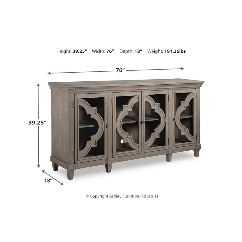 Fossil Ridge Gray Traditional Accent Cabinet