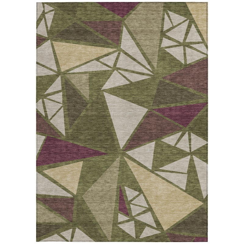 HomeRoots Geometric Transitional Rectangle Outdoor Rug