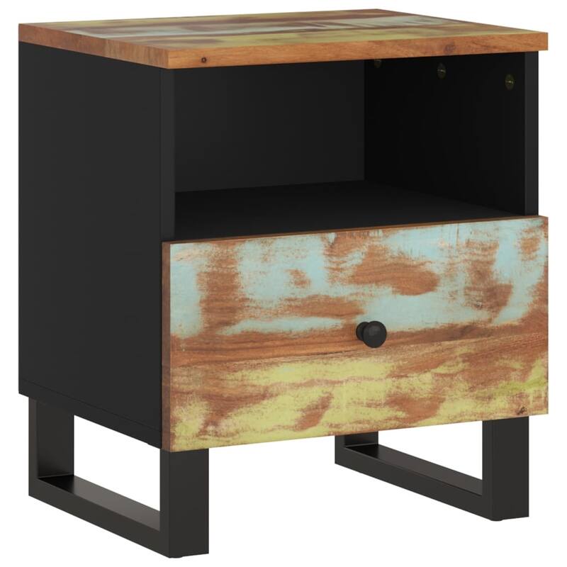 vidaXL Bedside Cabinet Solid Wood Mango&Engineered Wood