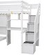 preview thumbnail 12 of 13, Home Kids Twin over Twin Staircase Loft Bed with Built-in Desk and Storage Cabinets