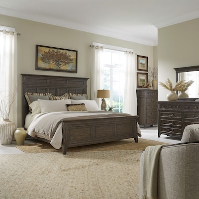 Liberty Furniture Paradise Valley Queen Panel Bed, Dresser & Mirror, Chest