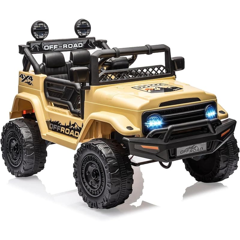 12V Ride On Truck Car - Yellow