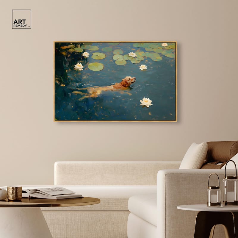 Pond Pup I Canvas by Art Remedy